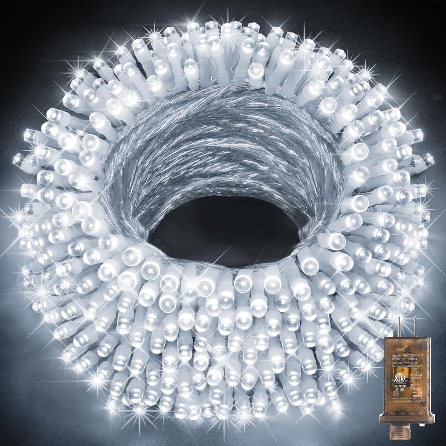 KNONEW 403ft 1000 LED Christmas String Lights Outdoor 8 Modes & Timer Fairy Light Plug in Waterproof LED String Lights for Xmas Yard Tree Wedding Party Holiday Decorations (Warm White)