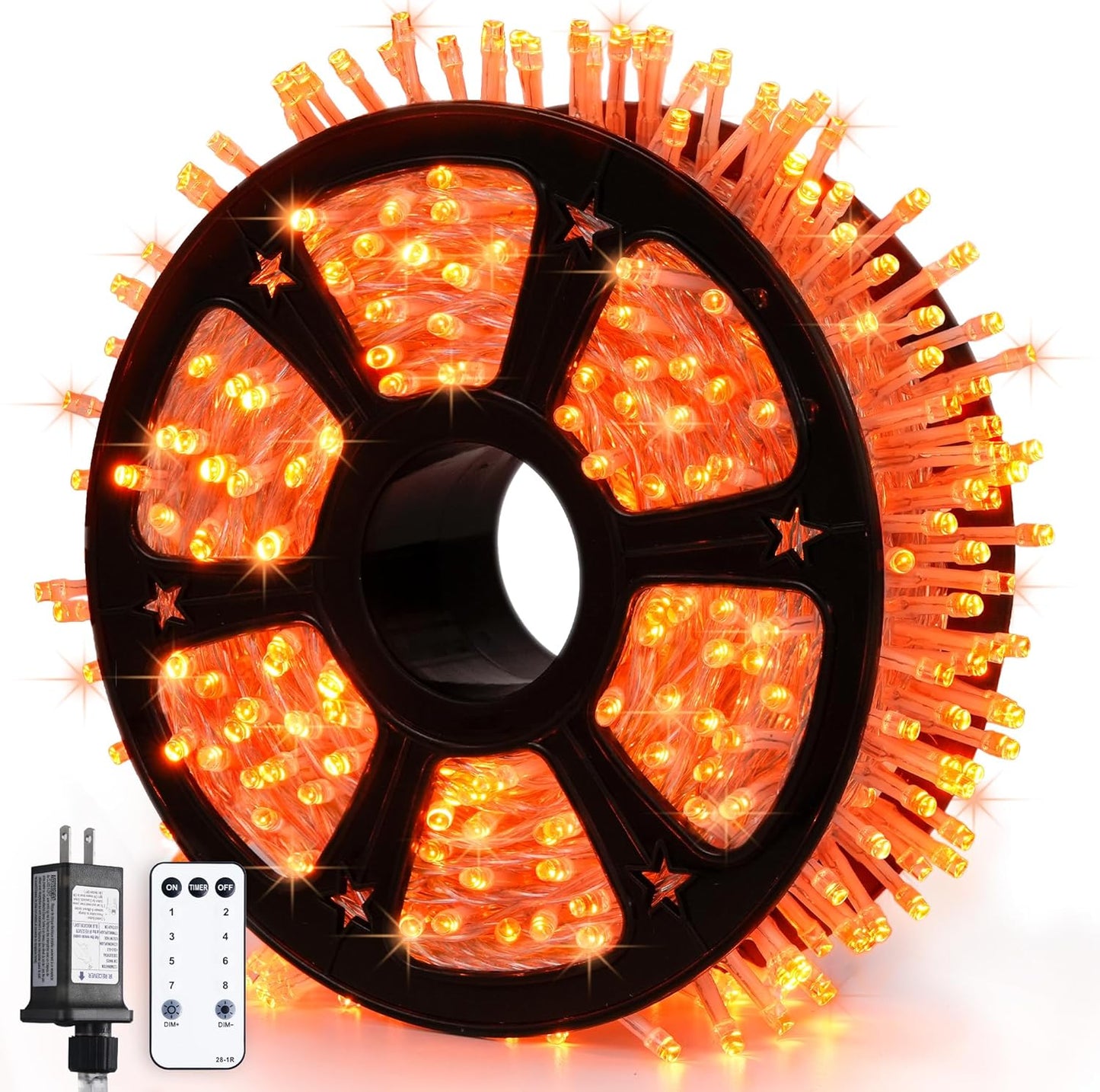 JMEXSUSS 168FT 600 LED Christmas Lights Outdoor Waterproof 8 Modes Indoor String Lights for Outside Warm White Christmas Tree Lights Plug in for Bedroom Wedding Party Holiday Classroom Decorations