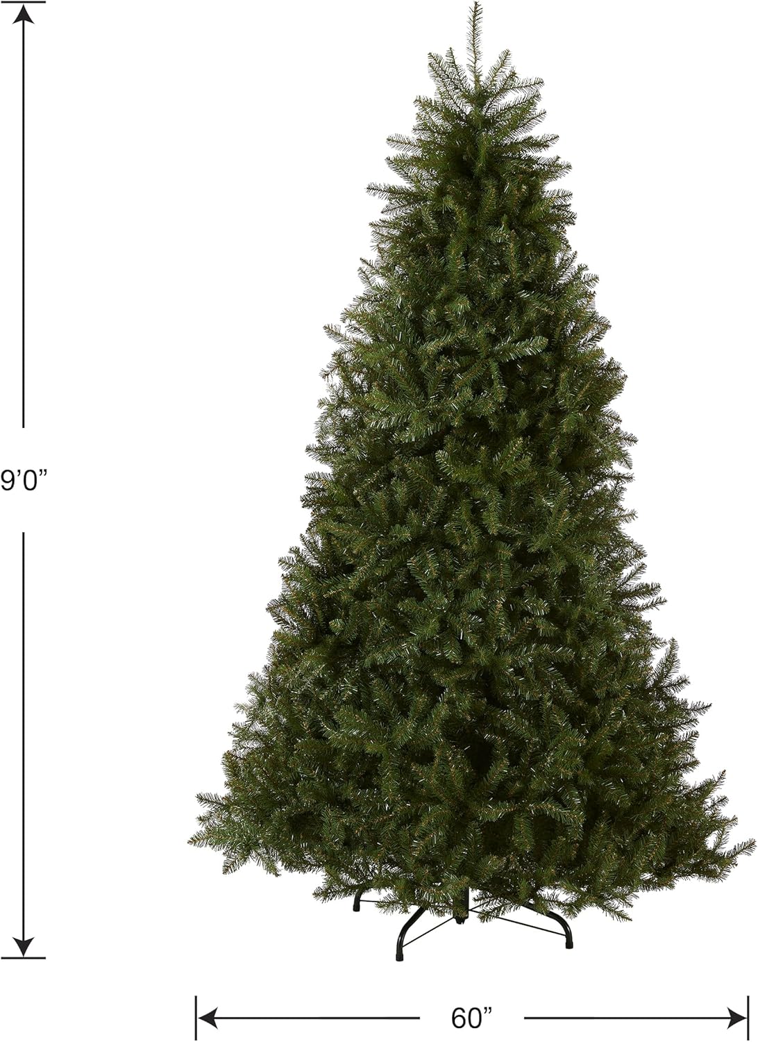 National Tree Company Artificial Full Christmas Tree, Green, Dunhill Fir, Includes Stand, 9 Feet