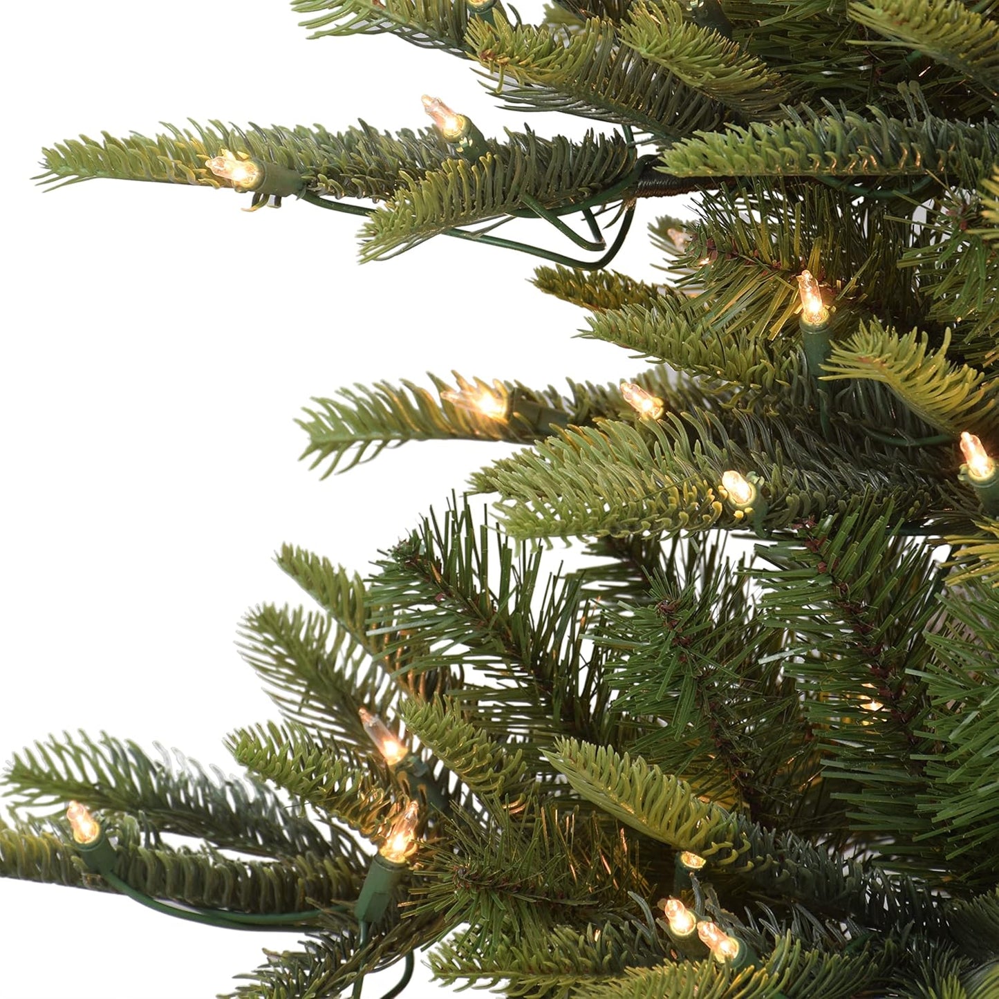 Puleo International 6.5 Foot Pre-Lit Aspen Fir Artificial Christmas Tree with 500 UL Listed Clear Lights, Green