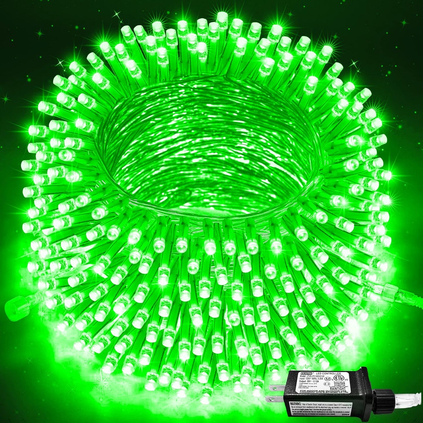 JMEXSUSS 163ft 500 LED Warm White Christmas Lights Outdoor, Plug-in Outdoor String Lights for Classroom, Clear Wire 8 Modes Remote Control Christmas Tree Lights for Christmas Bedroom Tree Classroom