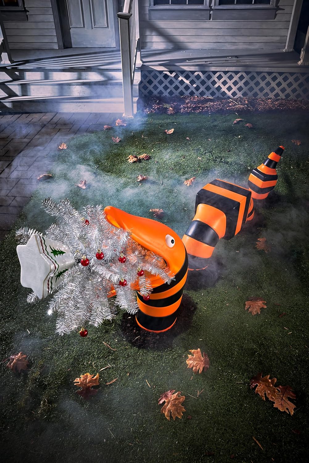 Spirit Halloween The Nightmare Before Christmas Ground Breaking Giant Snake Decoration | Officially Licensed | Outdoor Décor