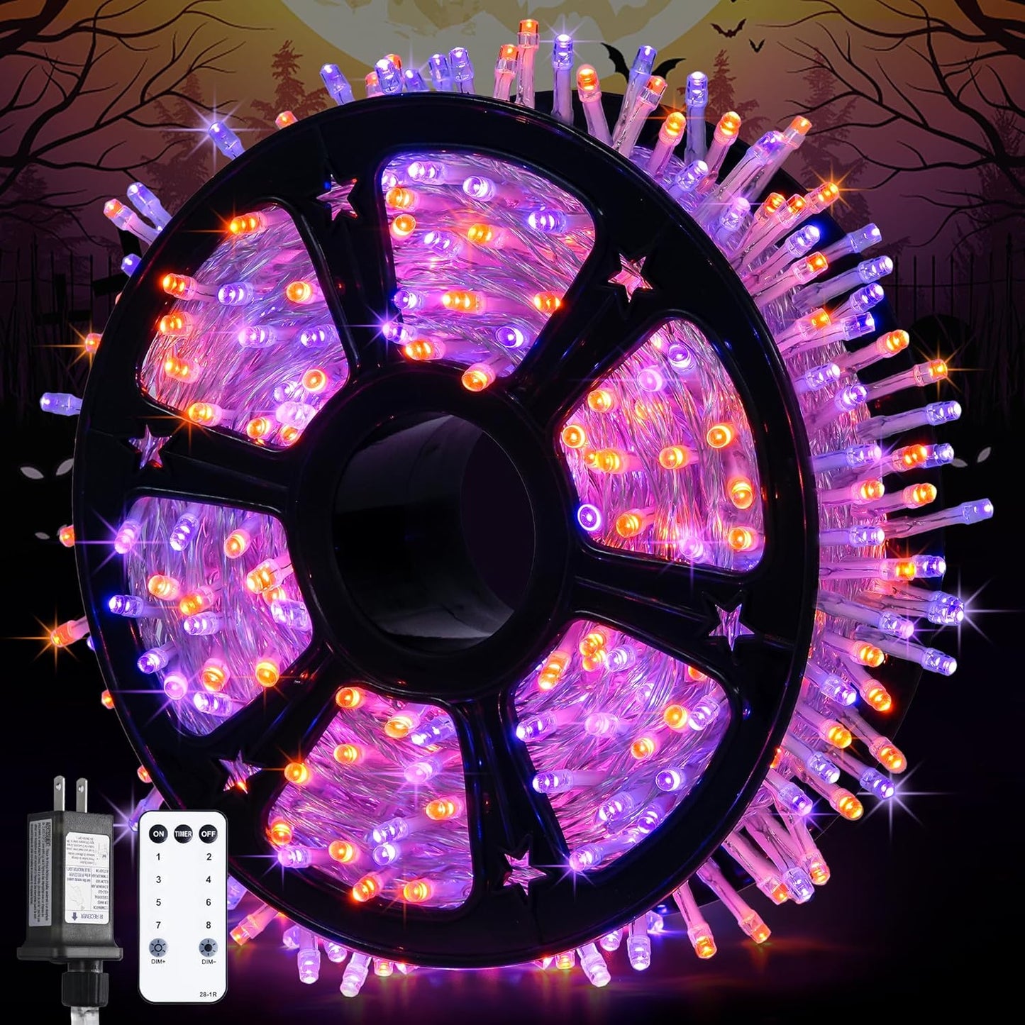 JMEXSUSS 168FT 600 LED Christmas Lights Outdoor Waterproof 8 Modes Indoor String Lights for Outside Warm White Christmas Tree Lights Plug in for Bedroom Wedding Party Holiday Classroom Decorations