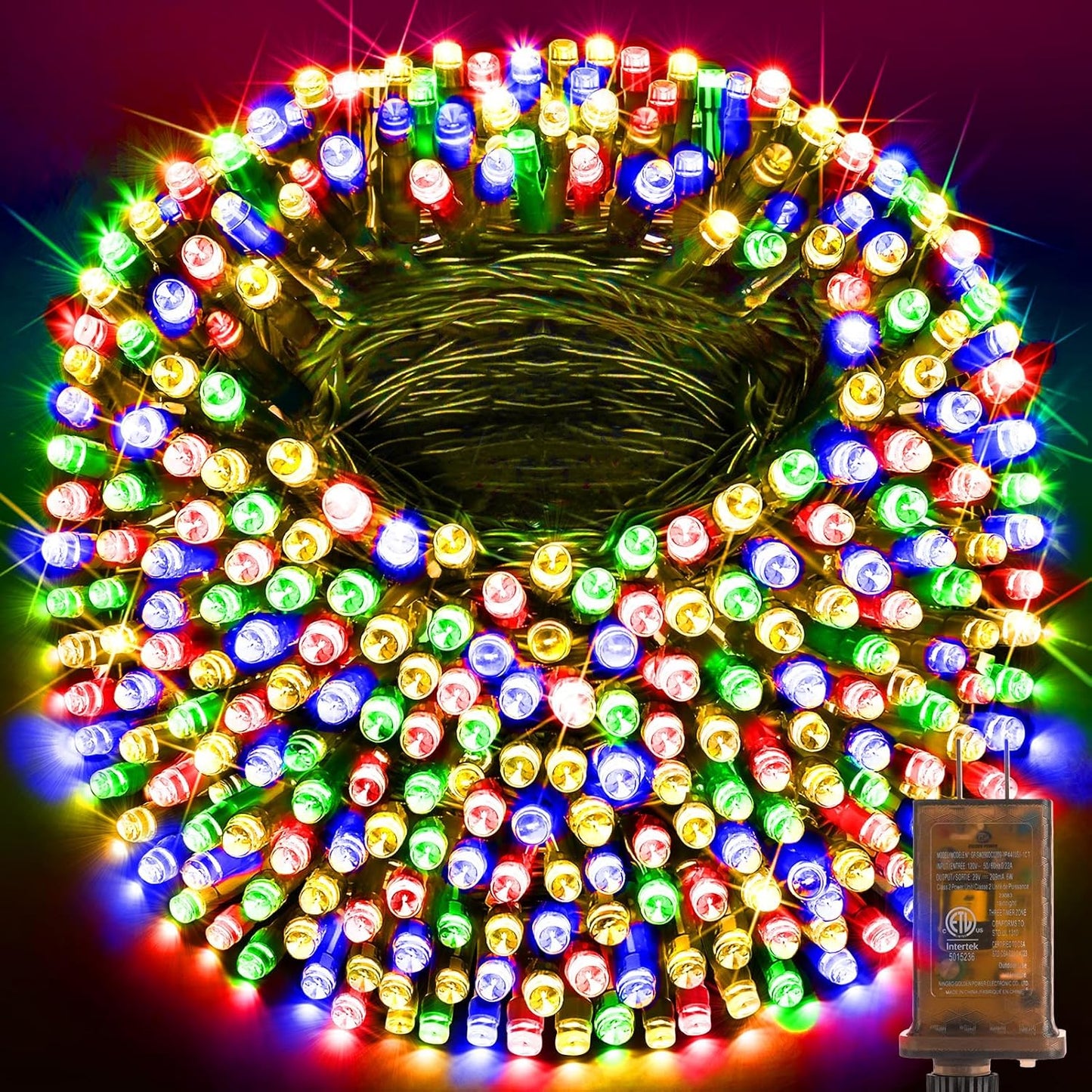 KNONEW 403ft 1000 LED Christmas String Lights Outdoor 8 Modes & Timer Fairy Light Plug in Waterproof LED String Lights for Xmas Yard Tree Wedding Party Holiday Decorations (Warm White)