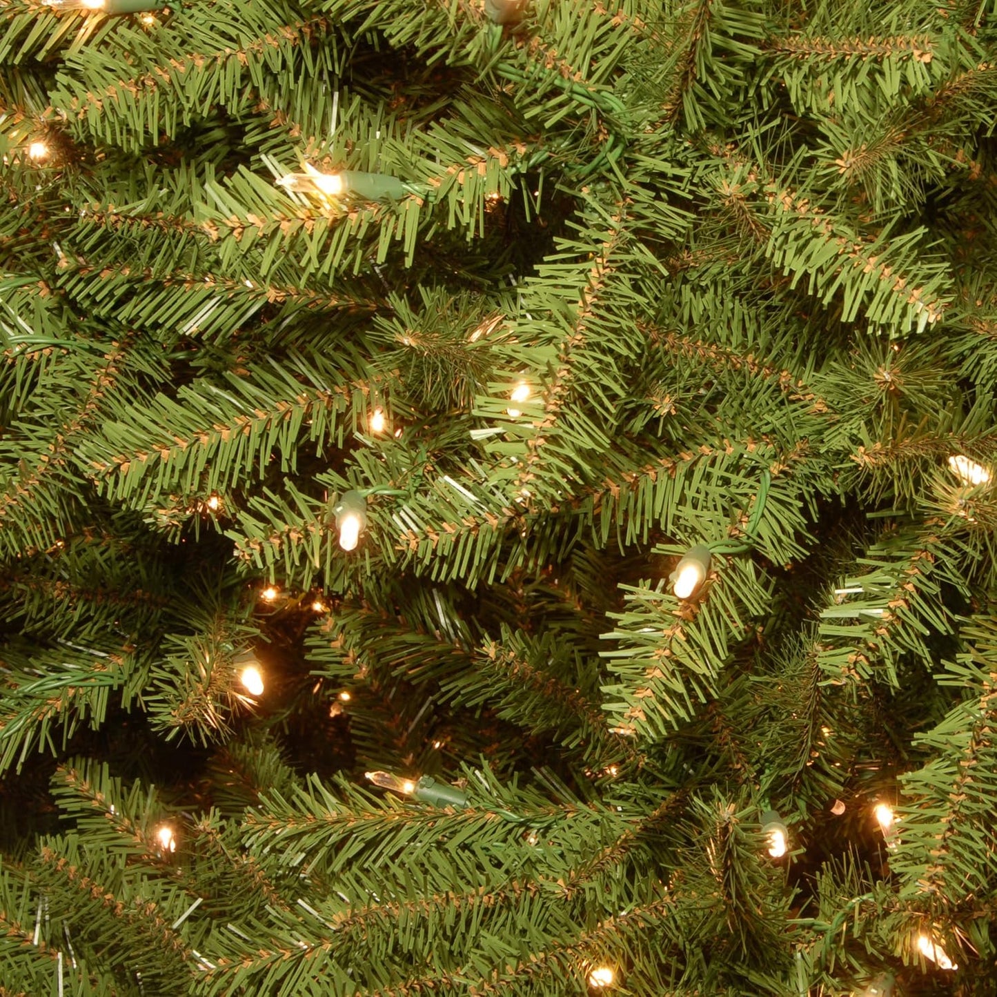 National Tree Company Pre-Lit Artificial Full Christmas Tree, Green, Dunhill Fir, Dual Color LED Lights, Includes Stand, 7.5 Feet, Dual Colored Lights