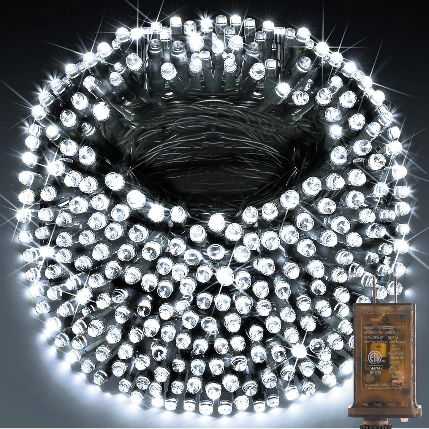 KNONEW 403ft 1000 LED Christmas String Lights Outdoor 8 Modes & Timer Fairy Light Plug in Waterproof LED String Lights for Xmas Yard Tree Wedding Party Holiday Decorations (Warm White)
