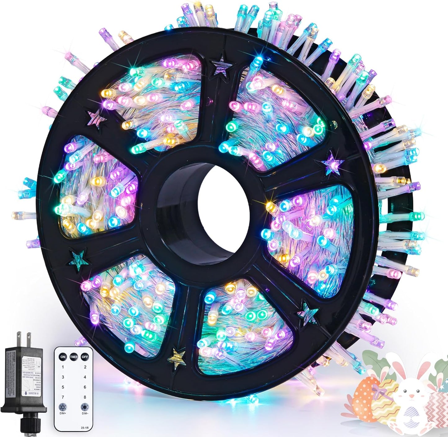 JMEXSUSS 168FT 600 LED Christmas Lights Outdoor Waterproof 8 Modes Indoor String Lights for Outside Warm White Christmas Tree Lights Plug in for Bedroom Wedding Party Holiday Classroom Decorations