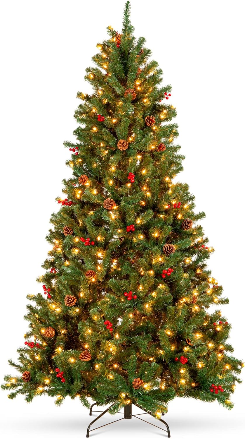 Best Choice Products 6ft Pre-Lit Spruce Artificial Holiday Christmas Tree for Home, Office, Party Decoration w/ 250 Incandescent Lights, 798 Branch Tips, Easy Assembly, Metal Hinges & Foldable Base