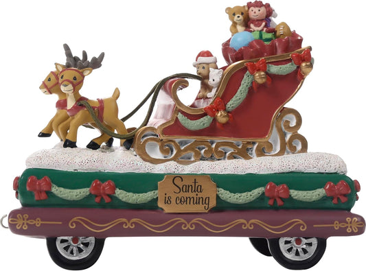Precious Moments Santa is Coming Resin Figurine | Christmas Decor & Gifts | Santa Decorations