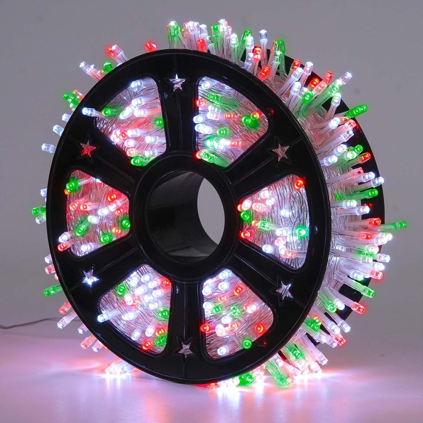 JMEXSUSS 163ft 500 LED Warm White Christmas Lights Outdoor, Plug-in Outdoor String Lights for Classroom, Clear Wire 8 Modes Remote Control Christmas Tree Lights for Christmas Bedroom Tree Classroom