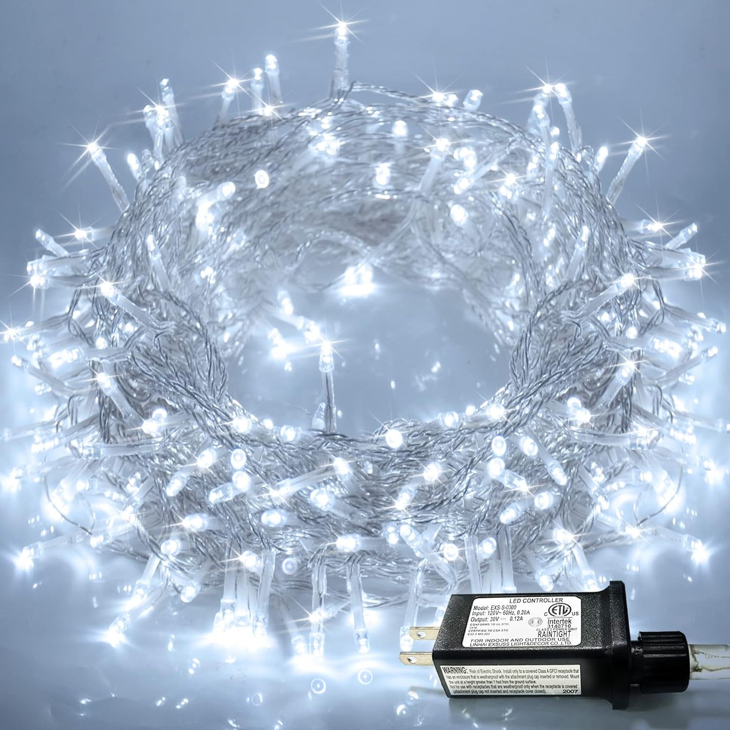 JMEXSUSS 168FT 600 LED Christmas Lights Outdoor Waterproof 8 Modes Indoor String Lights for Outside Warm White Christmas Tree Lights Plug in for Bedroom Wedding Party Holiday Classroom Decorations