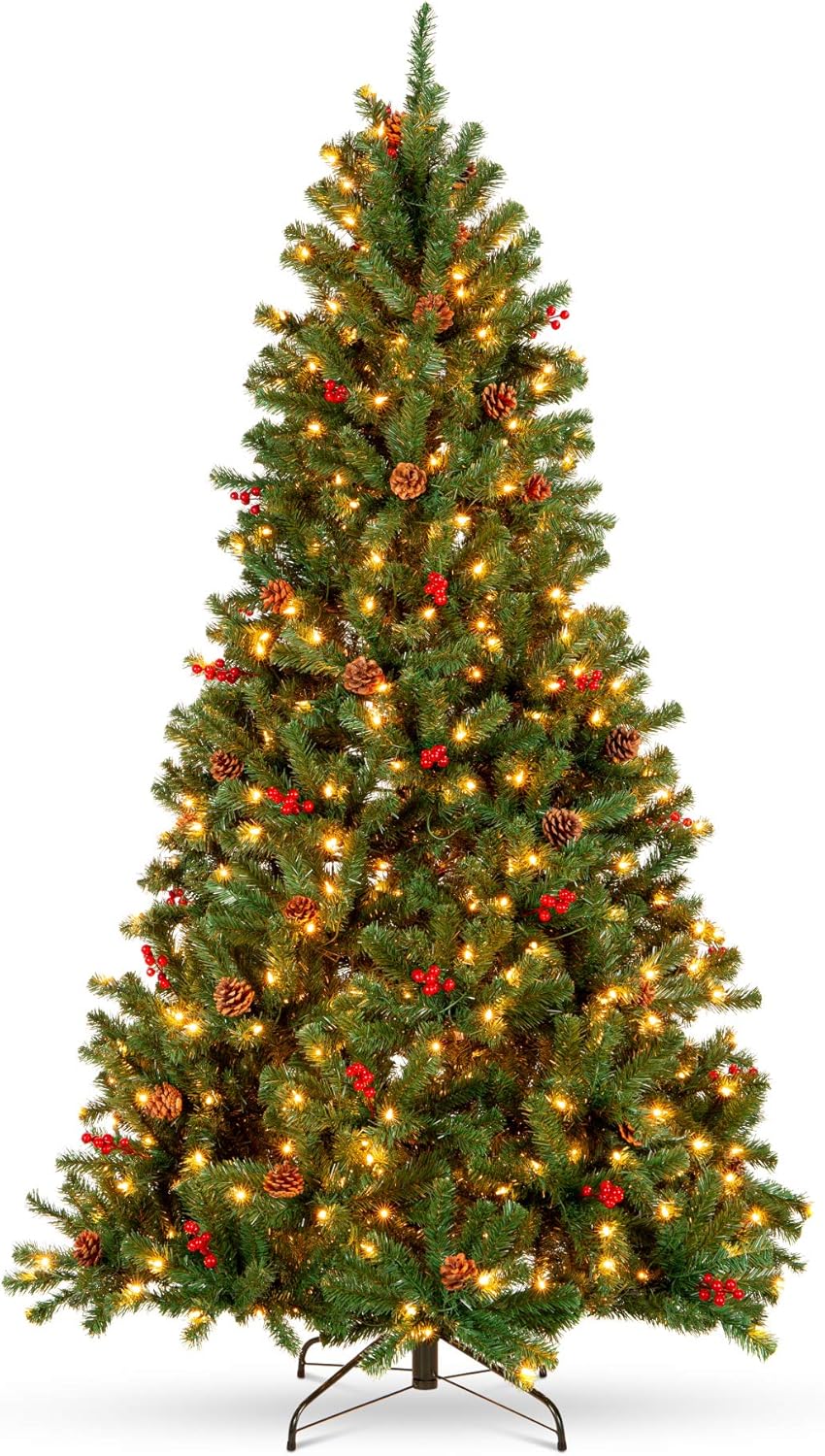 Best Choice Products 6ft Pre-Lit Spruce Artificial Holiday Christmas Tree for Home, Office, Party Decoration w/ 250 Incandescent Lights, 798 Branch Tips, Easy Assembly, Metal Hinges & Foldable Base