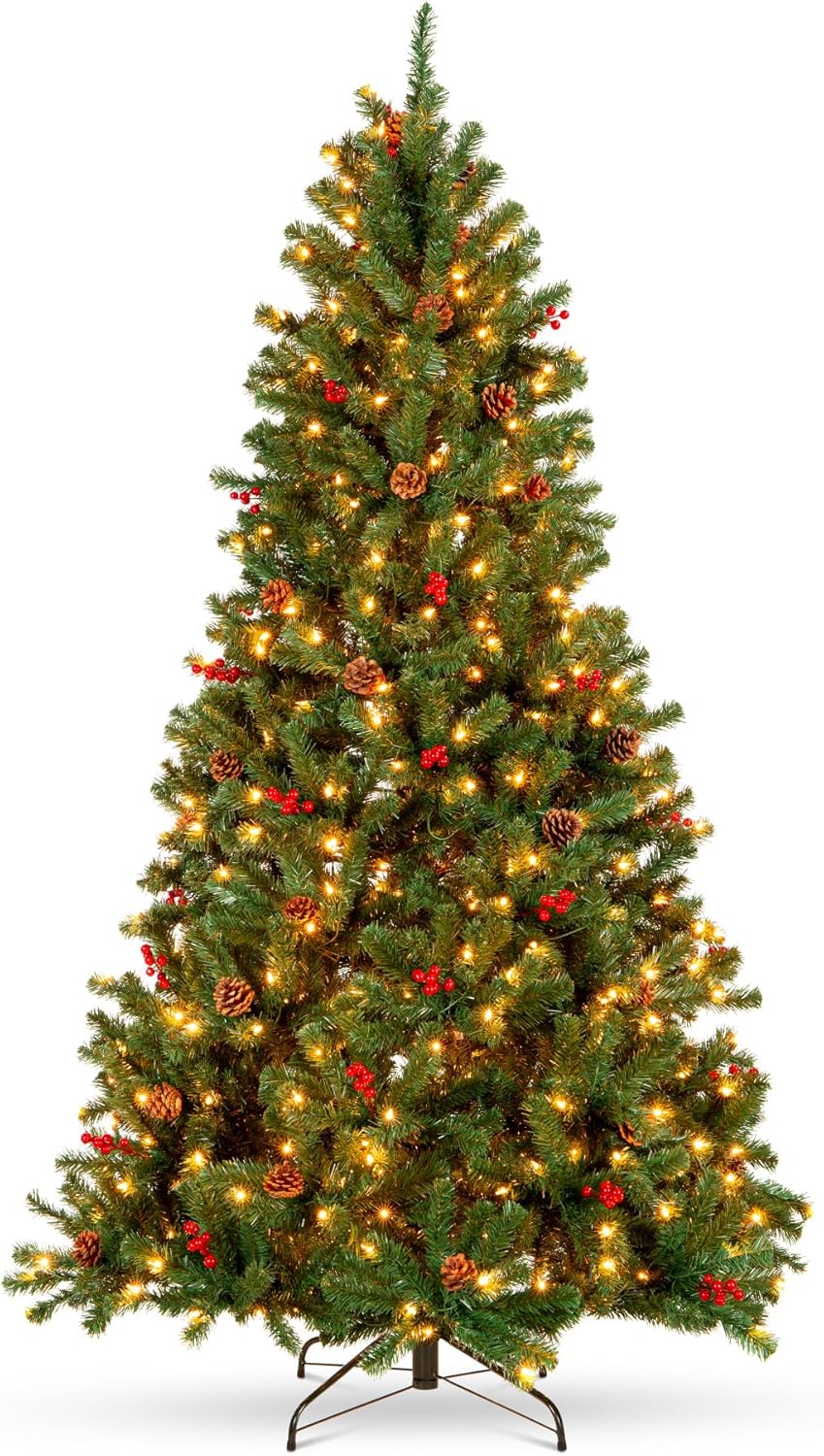 Best Choice Products 6ft Pre-Lit Spruce Artificial Holiday Christmas Tree for Home, Office, Party Decoration w/ 250 Incandescent Lights, 798 Branch Tips, Easy Assembly, Metal Hinges & Foldable Base
