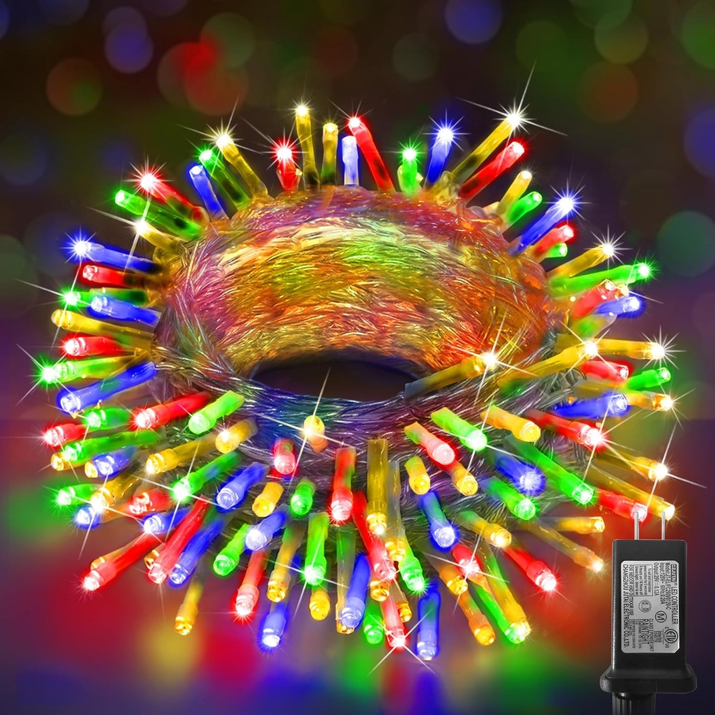KNONEW 403ft 1000 LED Christmas String Lights Outdoor 8 Modes & Timer Fairy Light Plug in Waterproof LED String Lights for Xmas Yard Tree Wedding Party Holiday Decorations (Warm White)