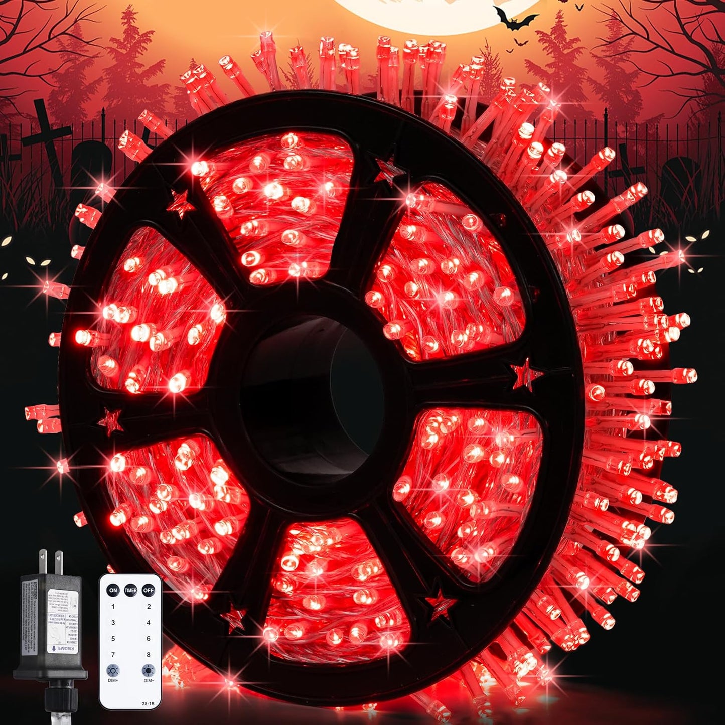 JMEXSUSS 168FT 600 LED Christmas Lights Outdoor Waterproof 8 Modes Indoor String Lights for Outside Warm White Christmas Tree Lights Plug in for Bedroom Wedding Party Holiday Classroom Decorations
