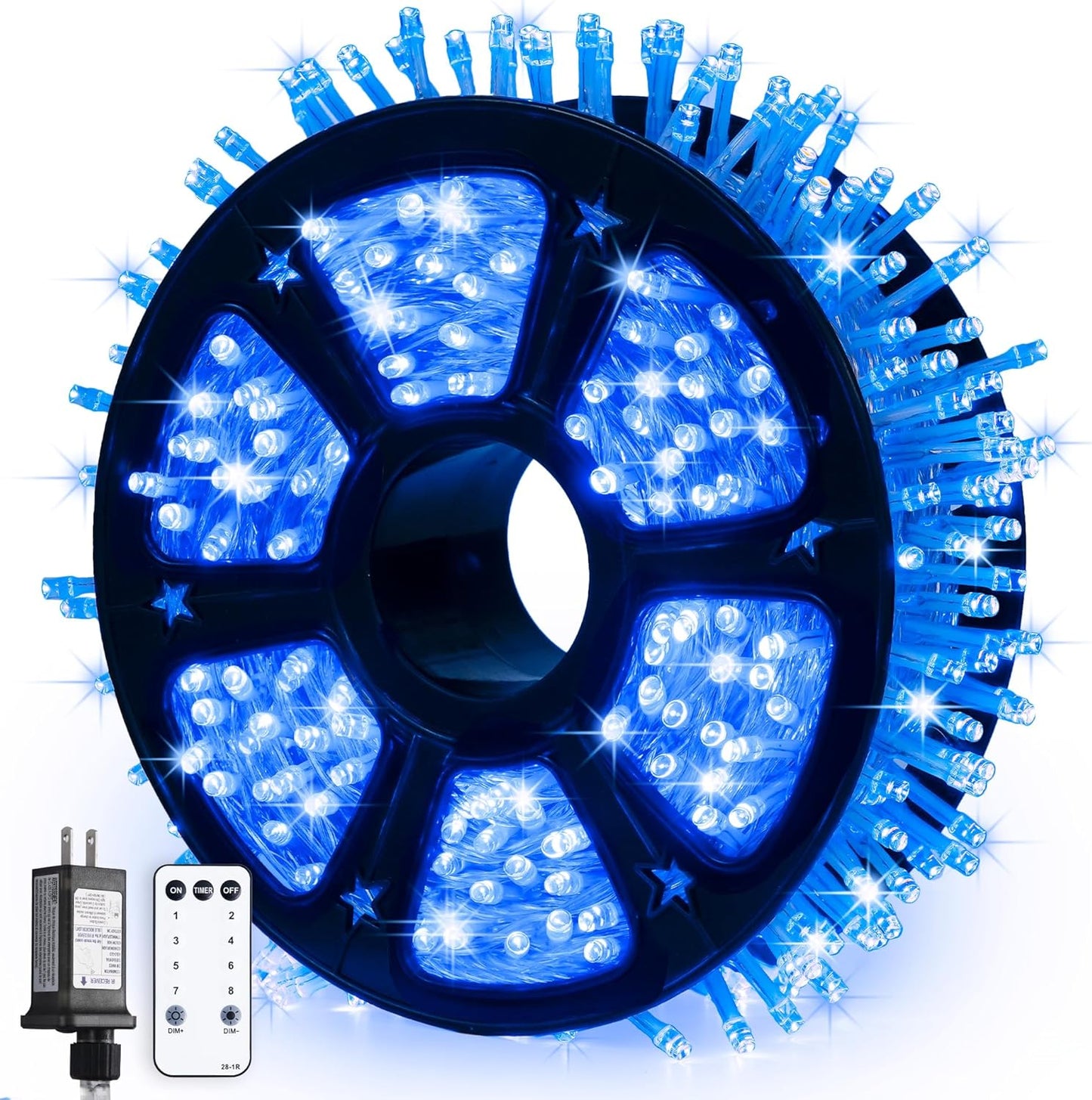 JMEXSUSS 168FT 600 LED Christmas Lights Outdoor Waterproof 8 Modes Indoor String Lights for Outside Warm White Christmas Tree Lights Plug in for Bedroom Wedding Party Holiday Classroom Decorations