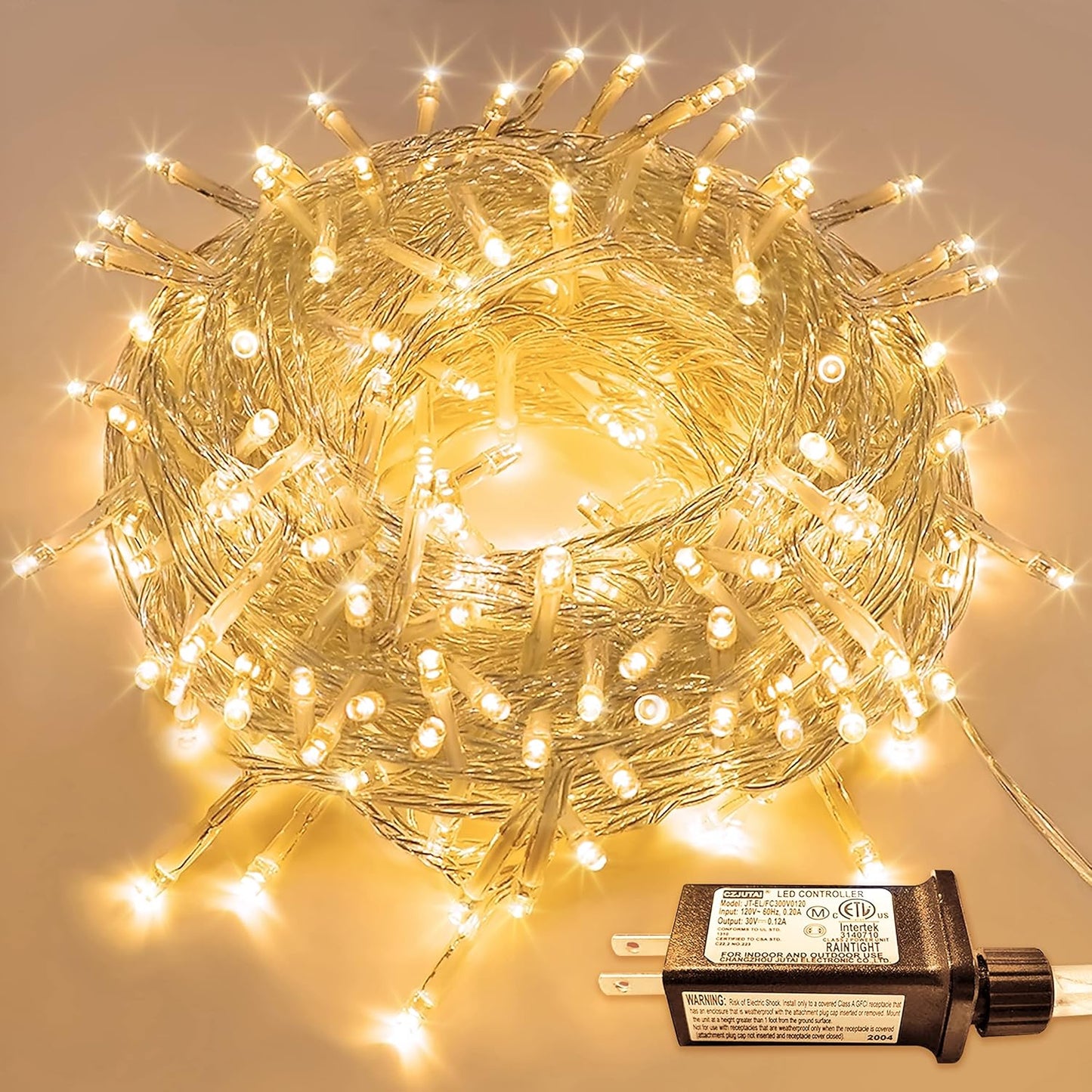 JMEXSUSS 168FT 600 LED Christmas Lights Outdoor Waterproof 8 Modes Indoor String Lights for Outside Warm White Christmas Tree Lights Plug in for Bedroom Wedding Party Holiday Classroom Decorations