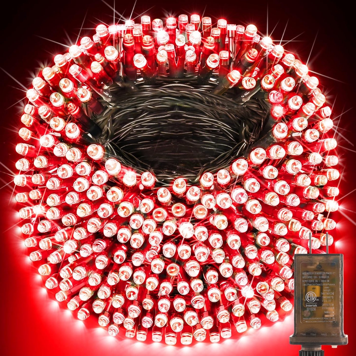 KNONEW 403ft 1000 LED Christmas String Lights Outdoor 8 Modes & Timer Fairy Light Plug in Waterproof LED String Lights for Xmas Yard Tree Wedding Party Holiday Decorations (Warm White)
