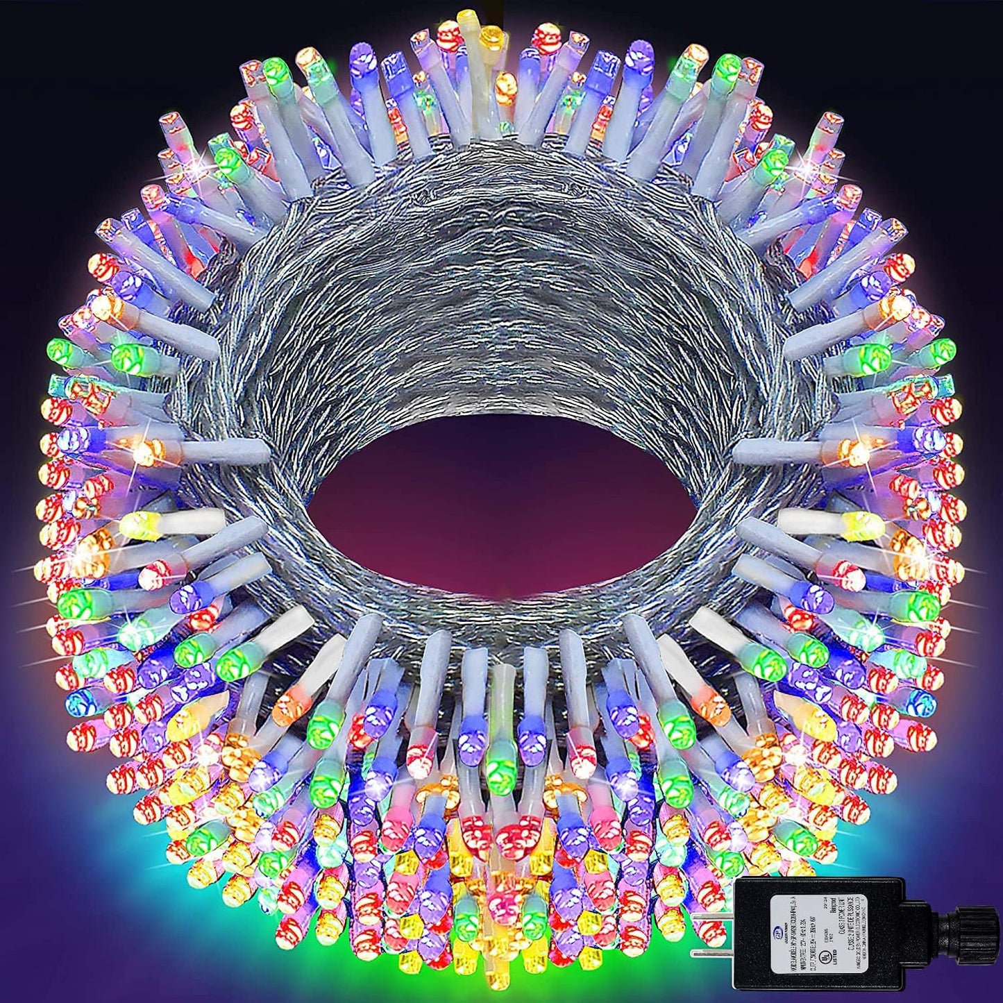 KNONEW 403ft 1000 LED Christmas String Lights Outdoor 8 Modes & Timer Fairy Light Plug in Waterproof LED String Lights for Xmas Yard Tree Wedding Party Holiday Decorations (Warm White)