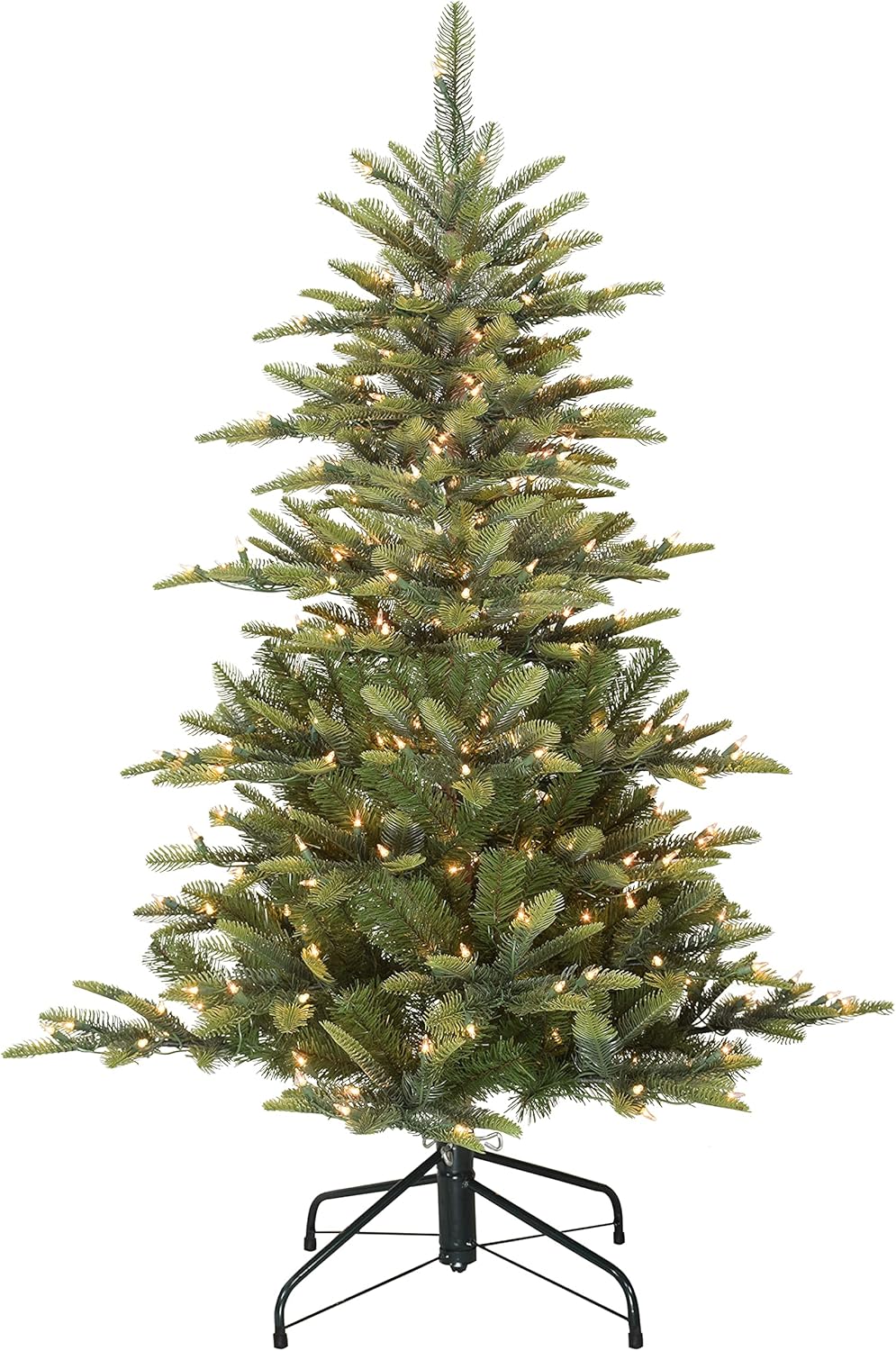 Puleo International 6.5 Foot Pre-Lit Aspen Fir Artificial Christmas Tree with 500 UL Listed Clear Lights, Green