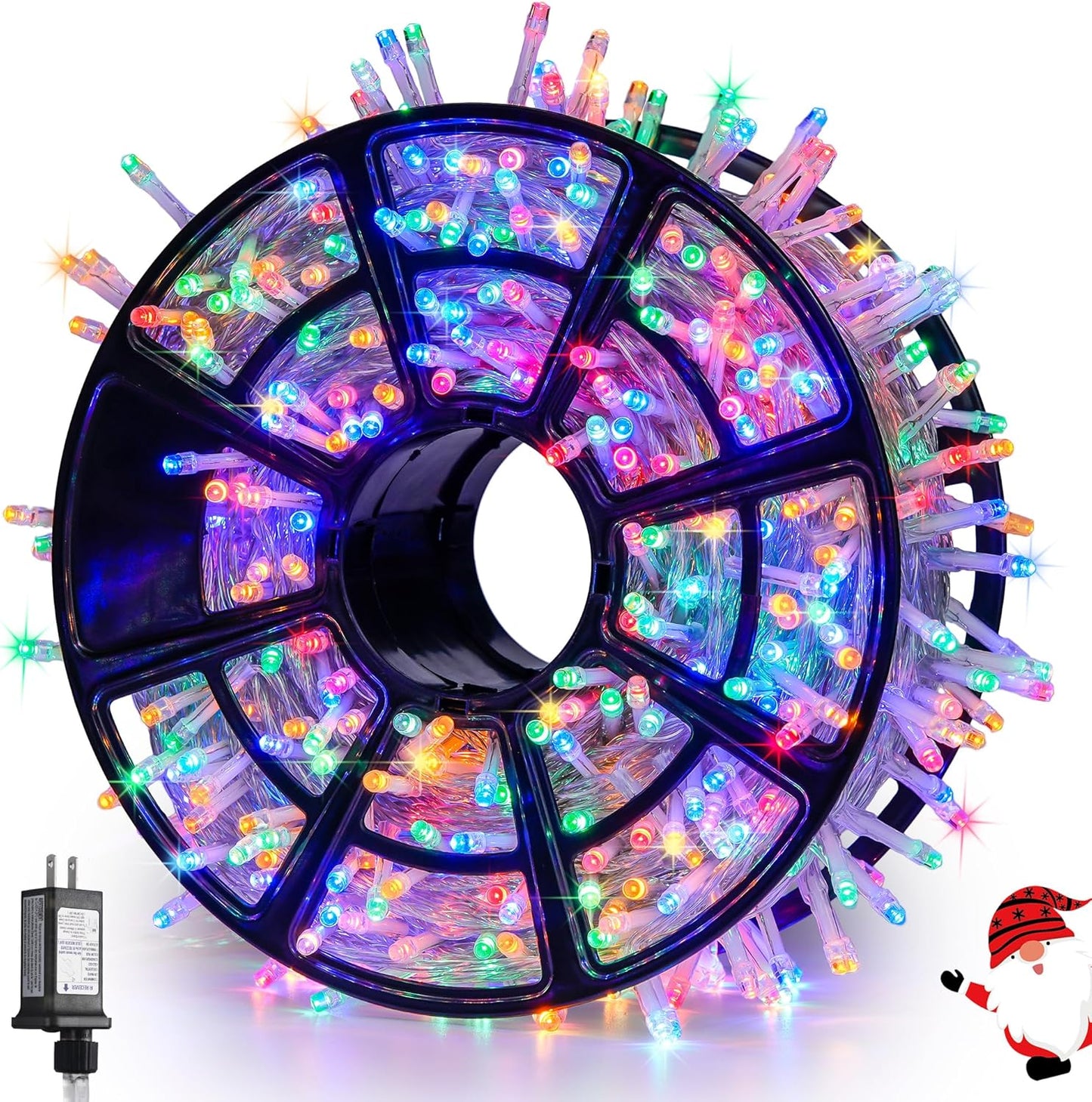 JMEXSUSS 168FT 600 LED Christmas Lights Outdoor Waterproof 8 Modes Indoor String Lights for Outside Warm White Christmas Tree Lights Plug in for Bedroom Wedding Party Holiday Classroom Decorations